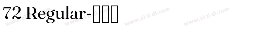 72 Regular字体转换
